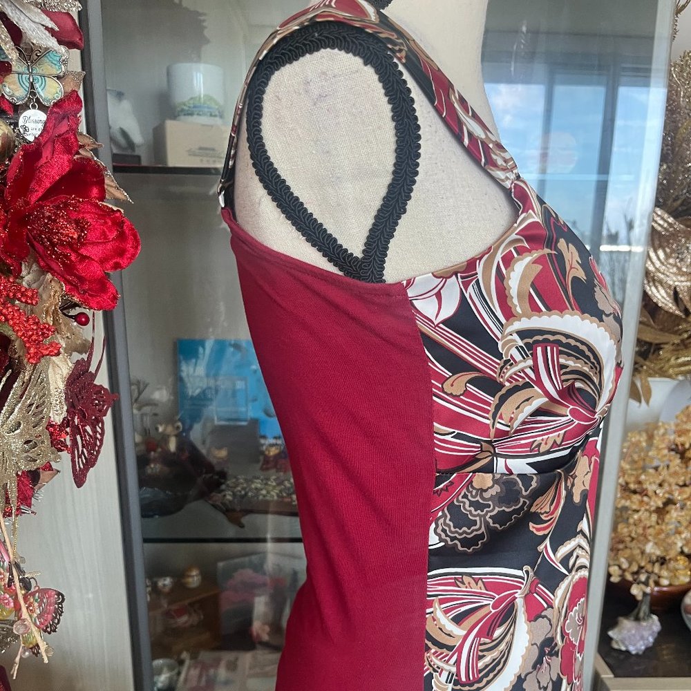 Nwot-Burgundy Printed Front And Solid Back - image 3